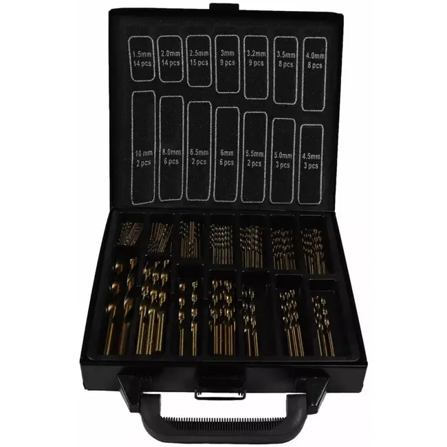 Hofftech Uitgebreide HSS borenset - cobalt coating - 101-delig - inclusief stevige koffer
