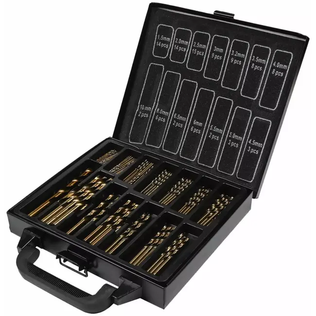 Hofftech Uitgebreide HSS borenset - cobalt coating - 101-delig - inclusief stevige koffer