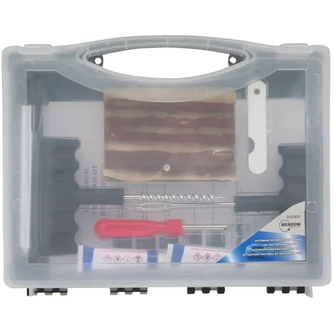 Benson 28-delige bandenreparatieset - auto, motor, scooter - met meeneemkoffer