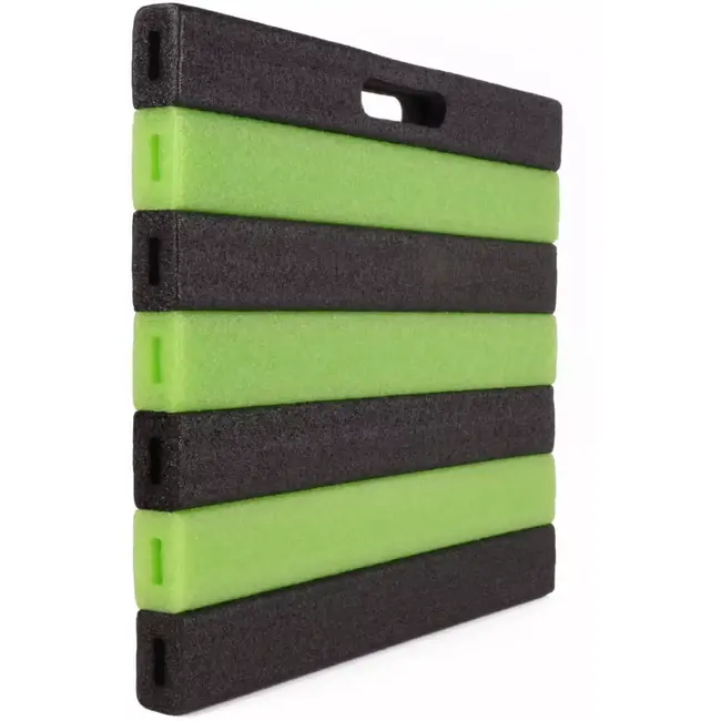 Benson Comfortabele kniemat - 30 x 35 cm - groen/zwart - ideaal voor tuinieren en klussen