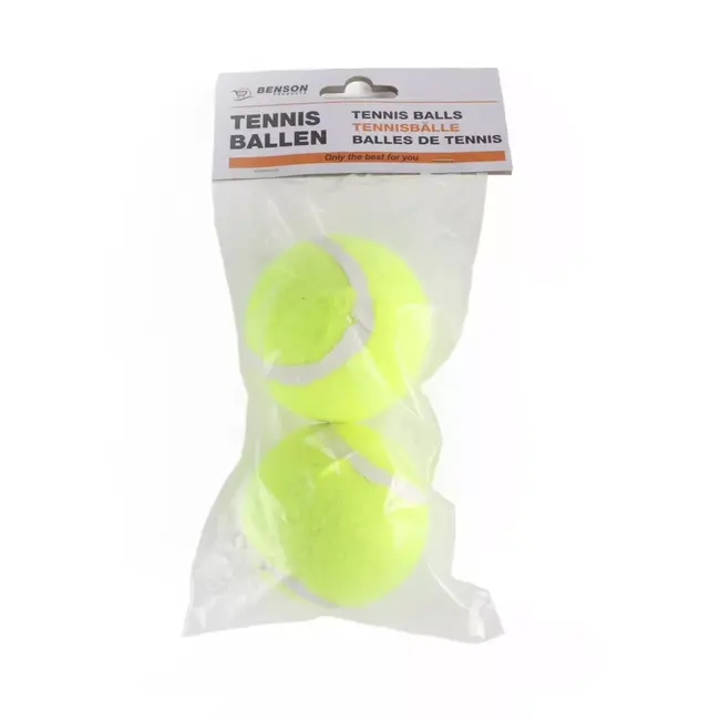 Benson Honden tennisballen set - duurzaam - geel/groen - 2 stuks