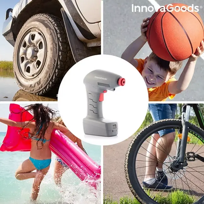 Merkloos Draadloze Multifunctionele Luchtcompressor 12 Volt - 9 Bar