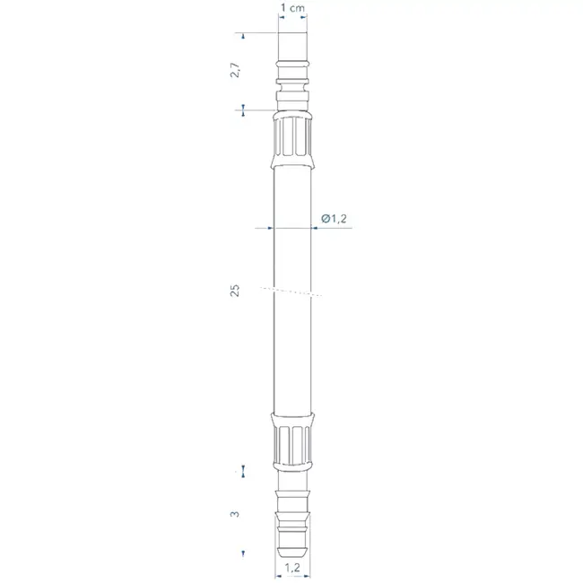 ProPlus Flexibele slangaansluiting 25 cm - Blauw - Z-Tule - Blister