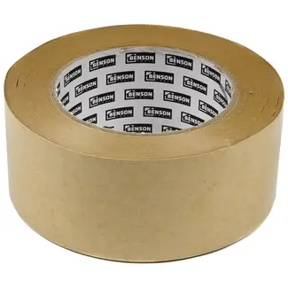 Benson Papieren verpakkingstape - 50 mm x 50 meter - 140 micron - Milieuvriendelijk - Handmatig te scheuren