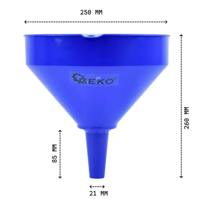 GEKO Olie trechter met zeef - roestvrij staal - 24 cm - veelzijdig gebruik