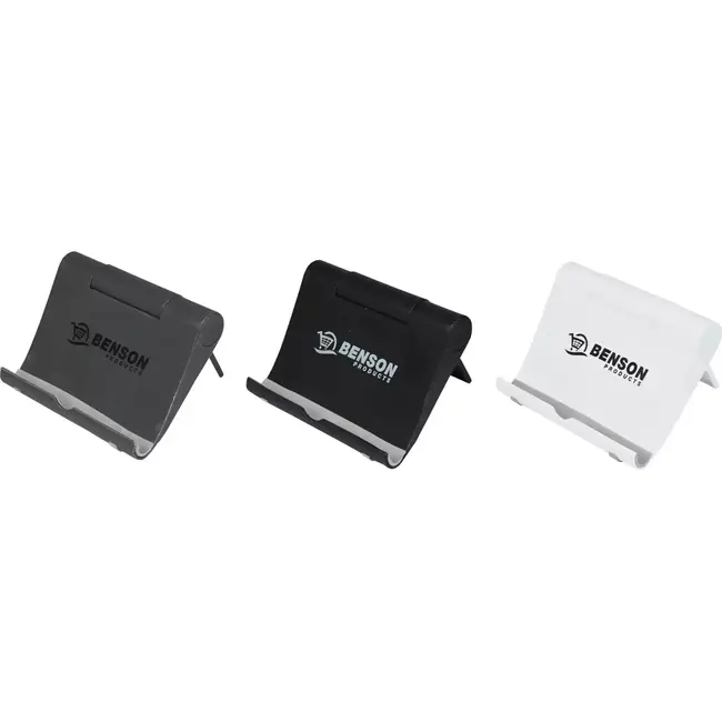 Benson Verstelbare telefoonhouder - 270° hoek - anti-slip - compact en opvouwbaar - zwart, grijs of wit