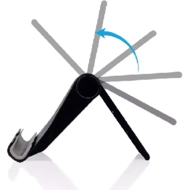 Benson Verstelbare telefoonhouder - 270° hoek - anti-slip - compact en opvouwbaar - zwart, grijs of wit