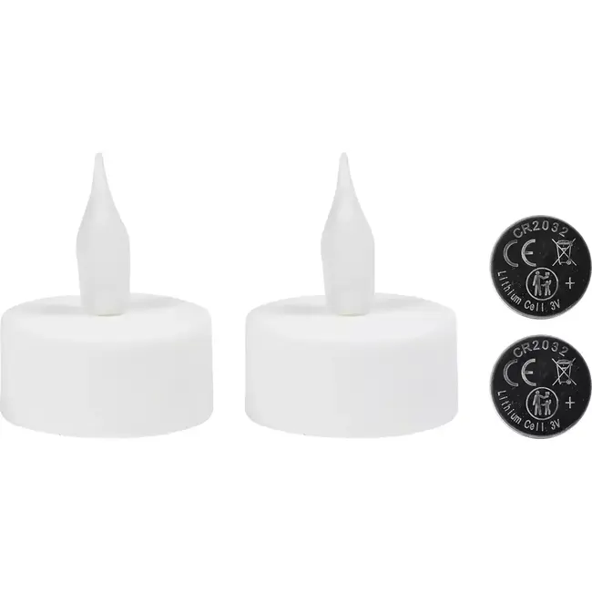 Benson LED theelichtjes - Realistisch flame effect - Set van 2 - Inclusief batterijen
