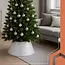 Ruhhy kerstboomhoes 60x22 cm wit met zilver – elegante afwerking voor je kerstboom