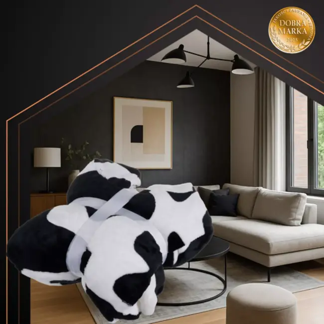 Ruhhy XXL dekenhoodie zwart-wit – zachte fleece trui met capuchon voor winterdagen