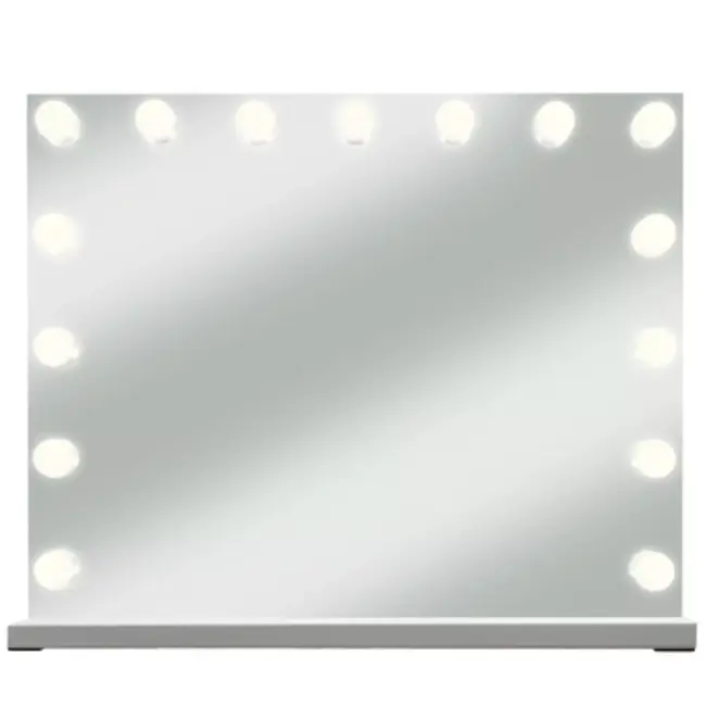 Soulima LED cosmeticaspiegel 58x46 cm met 15 lampen en instelbare lichtkleuren