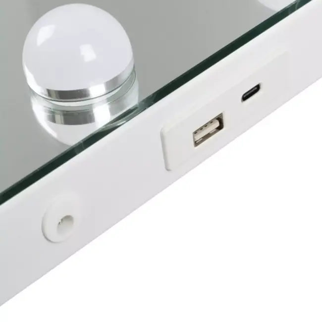 Soulima LED cosmeticaspiegel 58x46 cm met 15 lampen en instelbare lichtkleuren