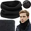 Trizand zwarte nekwarmer voor heren – warme fleece sjaal met comfortabele pasvorm