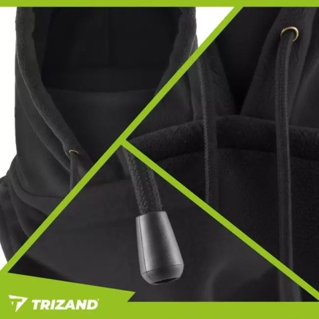 Trizand zwarte muts en sjaal set – warme uniseks winterset van zacht polyester