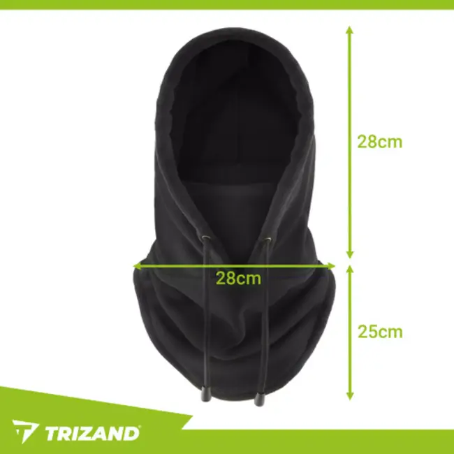 Trizand zwarte muts en sjaal set – warme uniseks winterset van zacht polyester