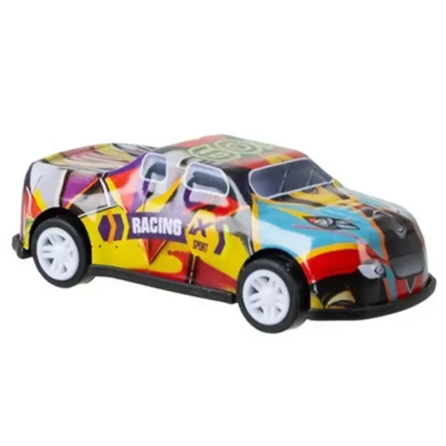 Ruhhy Kleurrijke metalen speelgoedauto’s – Set van 50 – met trekfunctie in handige opbergkoffer