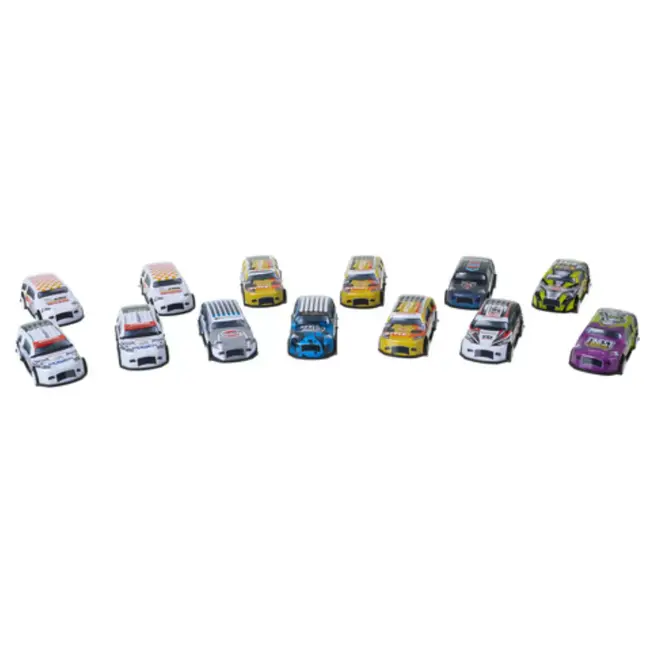 Ruhhy Kleurrijke metalen speelgoedauto’s – Set van 50 – met trekfunctie in handige opbergkoffer