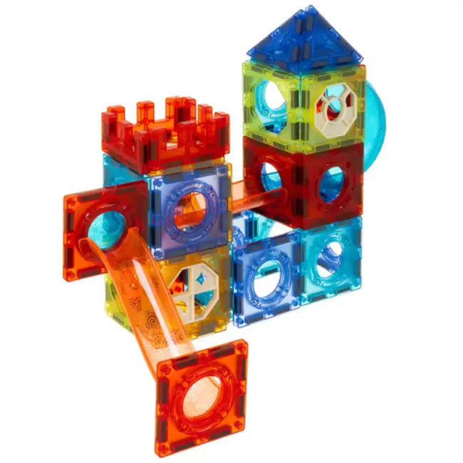 Ruhhy Educatieve magnetische bouwset met knikkerbaan voor creatief speelplezier – 96 onderdelen