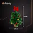 Ruhhy Compacte kunstkerstboom met hartjes, sterren en jute voet – direct klaar voor gebruik  – 45 cm