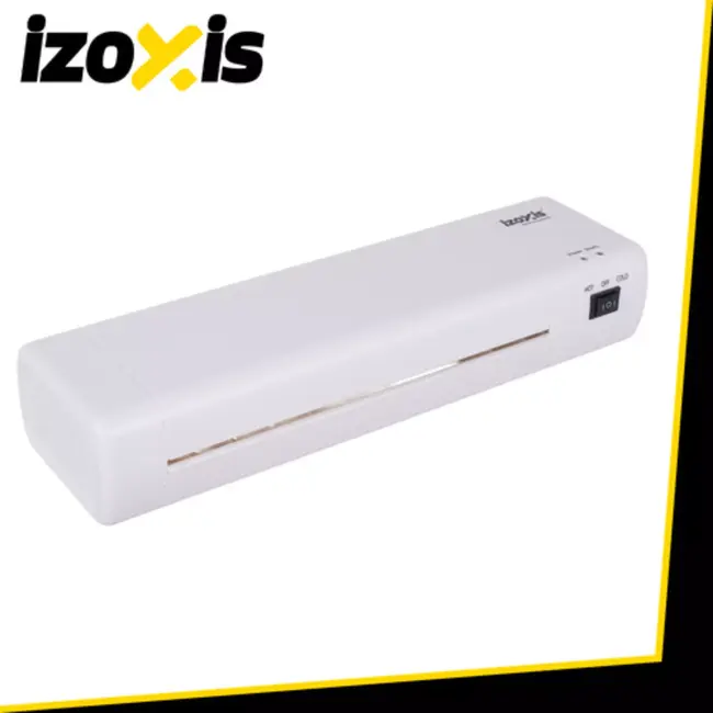Izoxis Professionele 4-in-1 A4 laminator met warm- en koudfunctie, snijder, hoekafronder en 60 folies