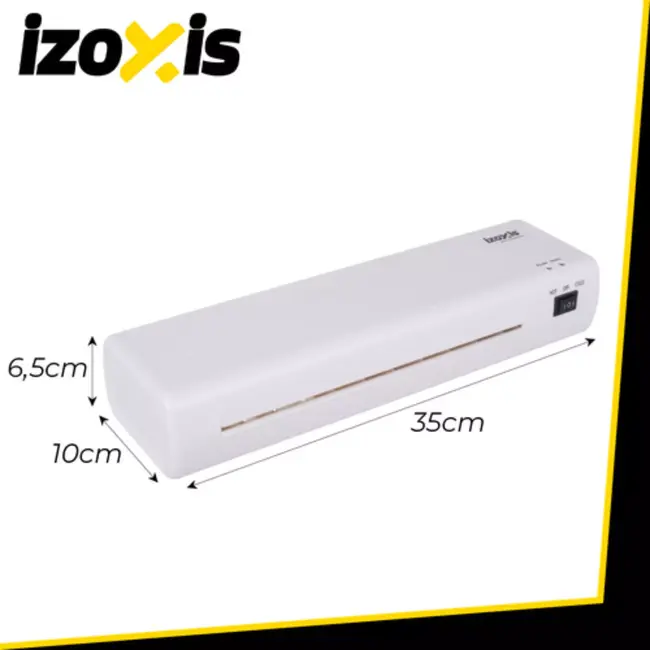 Izoxis Professionele 4-in-1 A4 laminator met warm- en koudfunctie, snijder, hoekafronder en 60 folies