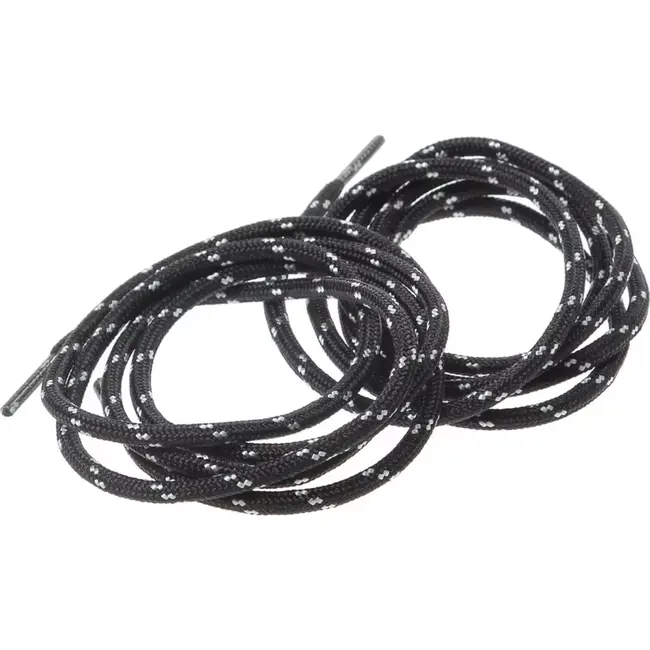 Grisport Zwarte ronde werkveters 140 cm van duurzaam tarpaulin voor stevige werkschoenen - 1 paar