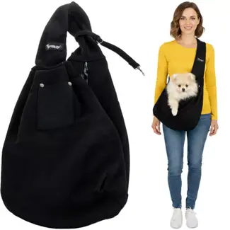 Purlov Draagtas voor huisdieren met brede schouderband en veiligheidslijn – 80x60 cm