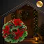 Ruhhy Kerstkrans met realistische groene decoratie voor deur, tafel of open haard  – 30 cm