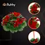 Ruhhy Kerstkrans met realistische groene decoratie voor deur, tafel of open haard  – 30 cm