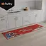 Ruhhy Feestelijke kerstloper 160x50 cm – zachte rode antislip mat met Merry Christmas motief voor keuken of hal