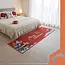 Ruhhy Feestelijke kerstloper 160x50 cm – zachte rode antislip mat met Merry Christmas motief voor keuken of hal