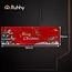 Ruhhy Feestelijke kerstloper 160x50 cm – zachte rode antislip mat met Merry Christmas motief voor keuken of hal