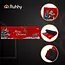 Ruhhy Feestelijke kerstloper 160x50 cm – zachte rode antislip mat met Merry Christmas motief voor keuken of hal