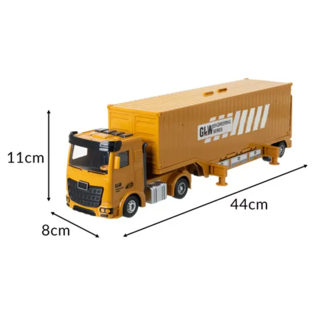 Ruhhy Bouwspeelset met vrachtwagen, hijskraan en accessoires – complete constructieset voor kinderen vanaf 3 jaar