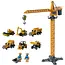 Ruhhy Bouwspeelset met vrachtwagen, hijskraan en accessoires – complete constructieset voor kinderen vanaf 3 jaar