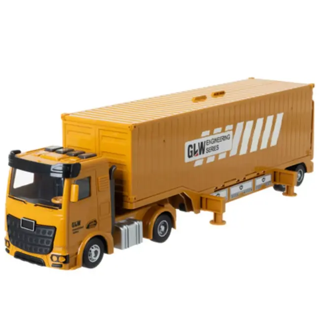 Ruhhy Bouwspeelset met vrachtwagen, hijskraan en accessoires – complete constructieset voor kinderen vanaf 3 jaar