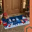 Ruhhy Kerst deurmat 75x45 cm – duurzame antislip mat met kleurrijk wintermotief voor binnen en buiten