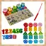 Kruzzel Houten Montessori sorter 3-in-1 – magnetisch doolhof, vormen en cijfers voor kinderen vanaf 3 jaar