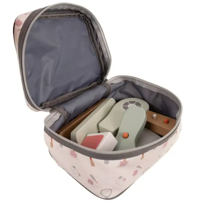 Kruzzel Houten cosmeticaset 17-in-1 – educatief make-up en kappersspeelgoed voor kinderen vanaf 3 jaar