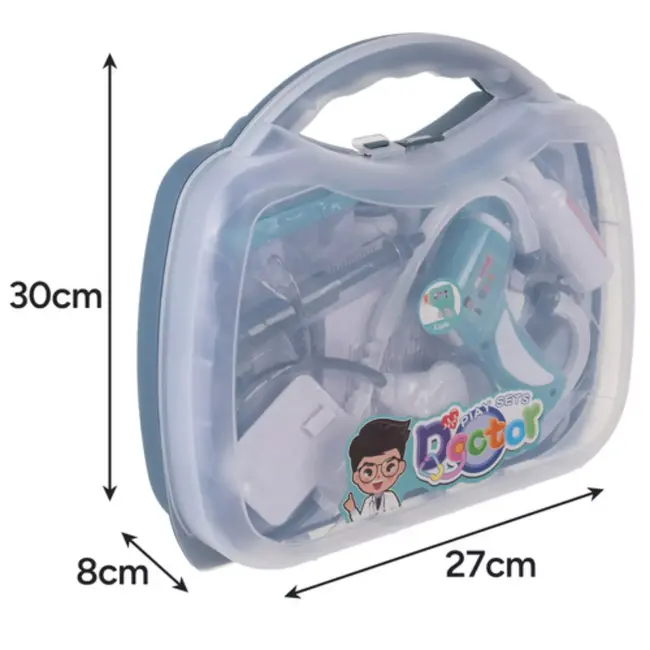 Ruhhy Kinderdoktersset 13-delig – koffer met geluid, licht en accessoires voor rollenspel en educatief plezier