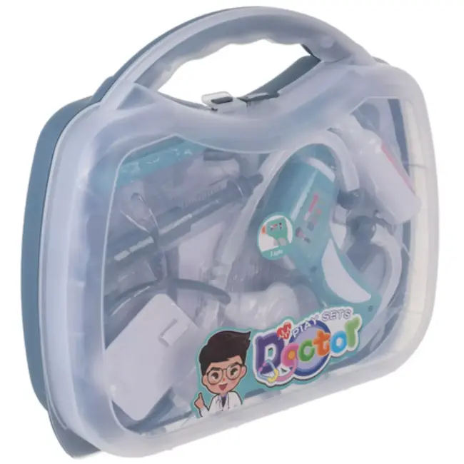 Ruhhy Kinderdoktersset 13-delig – koffer met geluid, licht en accessoires voor rollenspel en educatief plezier