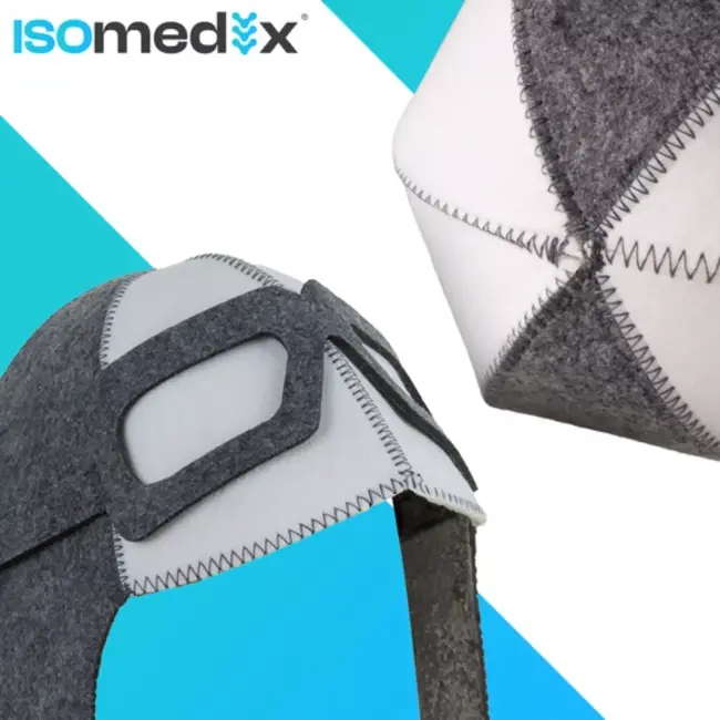 Isomedix vilten saunamuts aviator – natuurlijke hoofd- en haarbescherming voor sauna of wellness