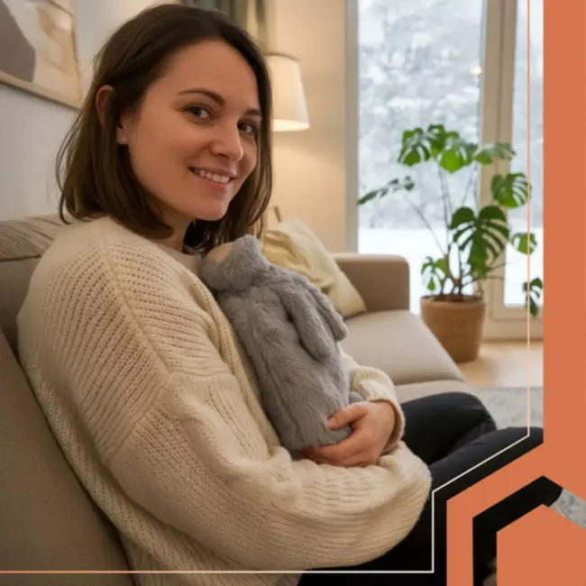 Ruhhy Warmwaterkruik 1.8L – 33 × 21 cm – zachte pluche hoes, langdurige warmte en pijnverlichting voor thuisgebruik