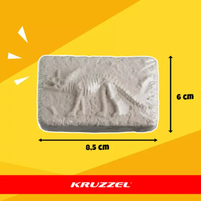 Kruzzel dinosaurus opgraafset 6-in-1 – educatief fossielen speelgoed met gereedschap voor jonge ontdekkers