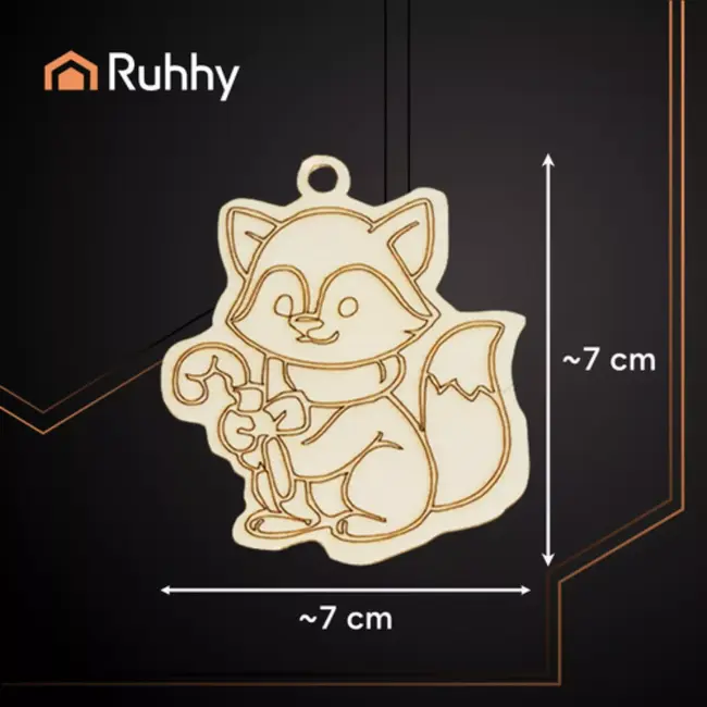 Ruhhy houten kerstballen set 24 stuks – DIY kerstornamenten met touwtjes en natuurlijke motieven