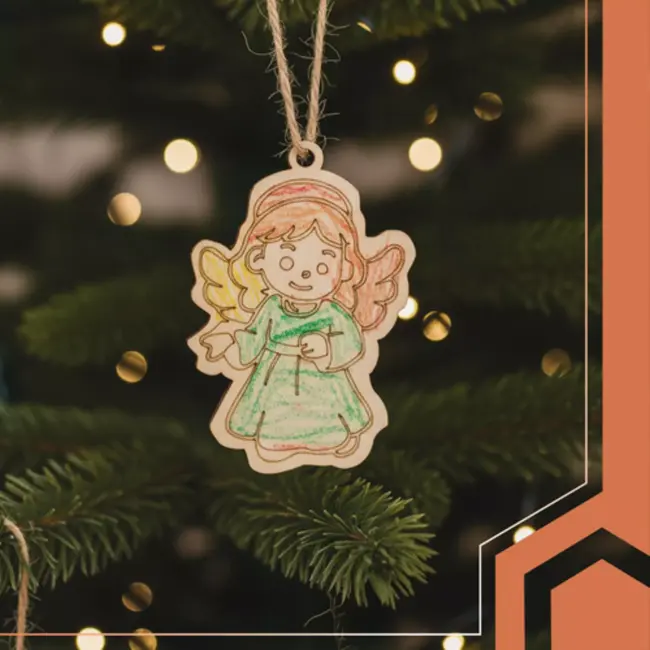 Ruhhy houten kerstballen set 24 stuks – DIY kerstornamenten met touwtjes en natuurlijke motieven