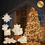 Ruhhy houten kerstballen set 24 stuks – DIY kerstornamenten met touwtjes en natuurlijke motieven