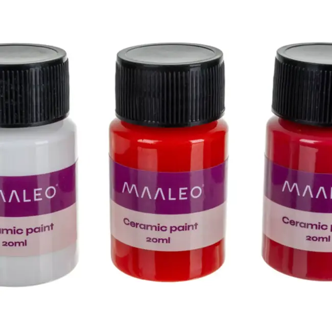 Maaleo glas- en keramiekverf 12 kleuren – waterbasis verfset voor creatieve decoraties en hobbyprojecten