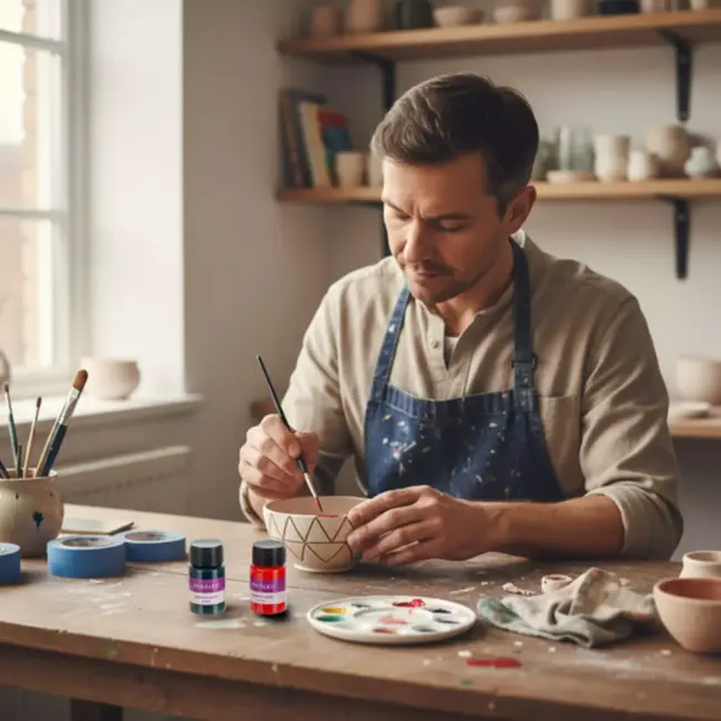 Maaleo glas- en keramiekverf 12 kleuren – waterbasis verfset voor creatieve decoraties en hobbyprojecten