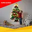 Kruzzel vilten kerstboom 100×70 cm – LED kerstdecoratie met klittenbandversieringen voor kinderen
